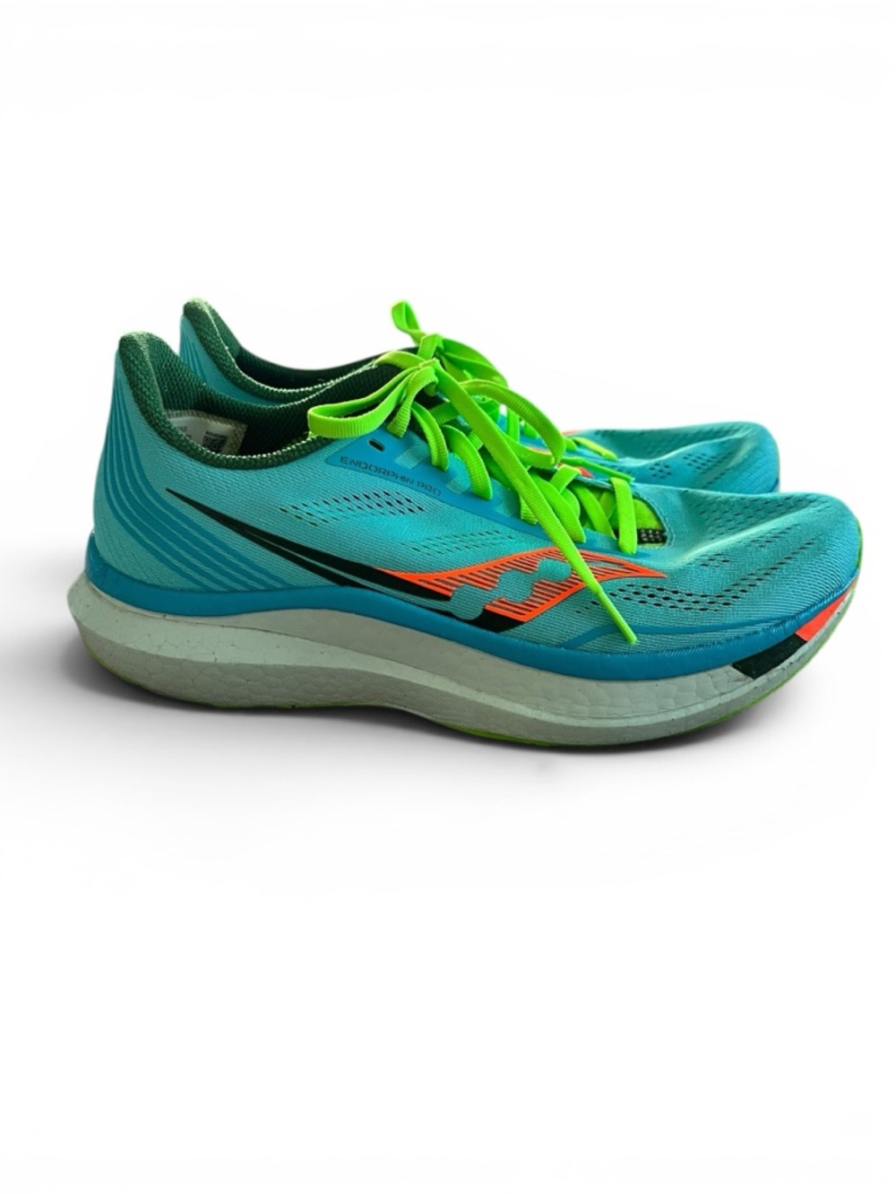 Saucony Endorphin Pro 2 Turquoise Running Athletic Sneaker MEN 8.5 Exc Pre Owned
